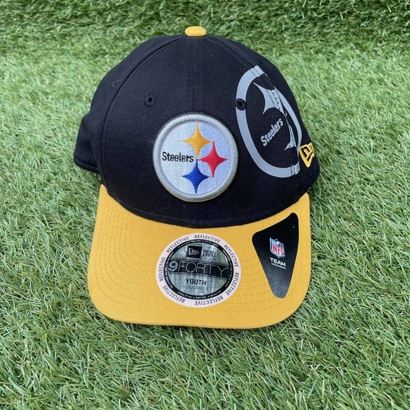 New Era Pittsburgh Steelers Side Flect 9FORTY Youth SnapBack Hat NWT - Picture 2 of 9